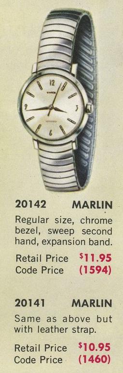 timex marlin one piece case watch 2014 2260 1960
