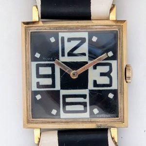 Timex Fun Timer Watch Black and White Check 3060 2368 [1968]