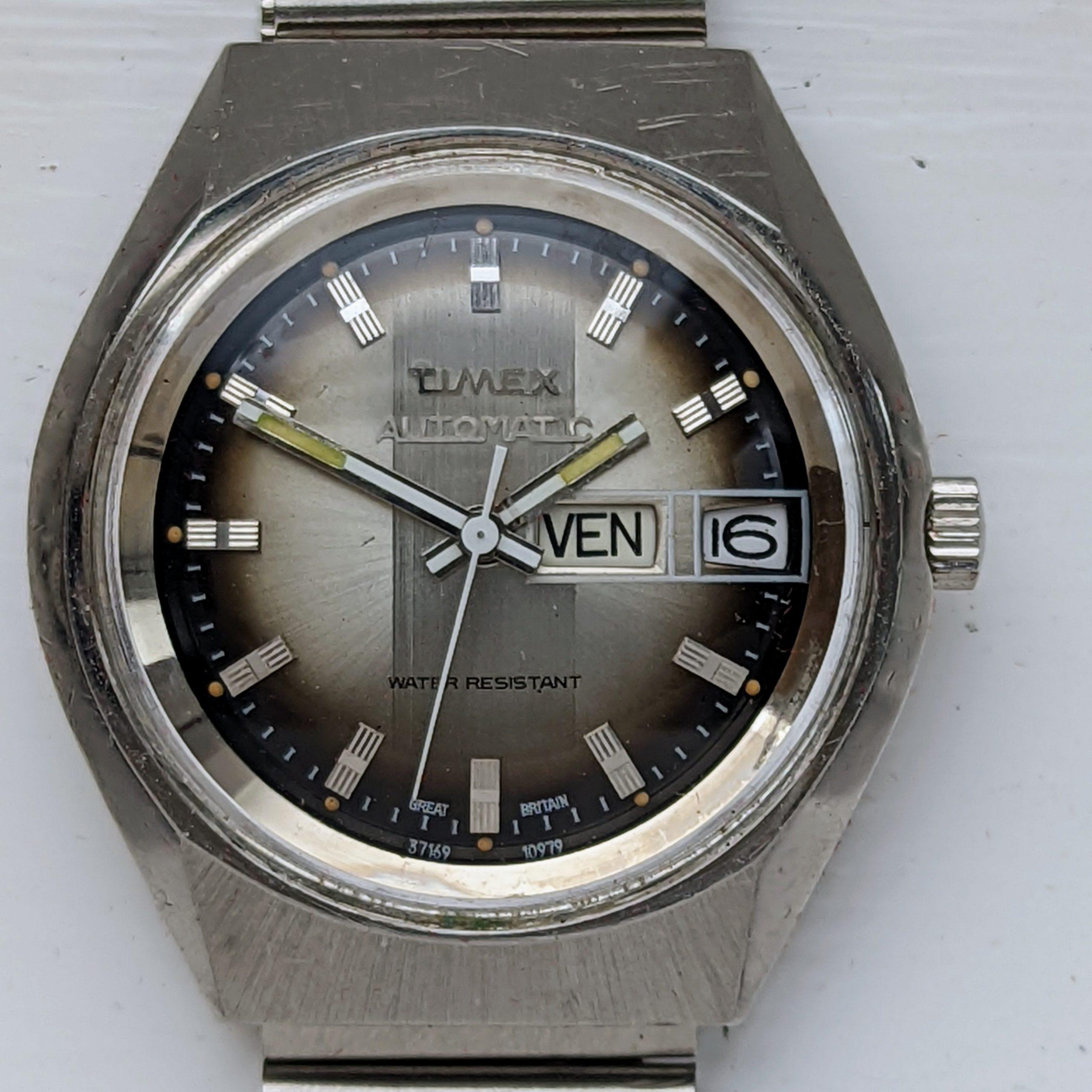 ♢timx♢ Timex Viscount Day Date Automatic Watch 37169 10979 [1979