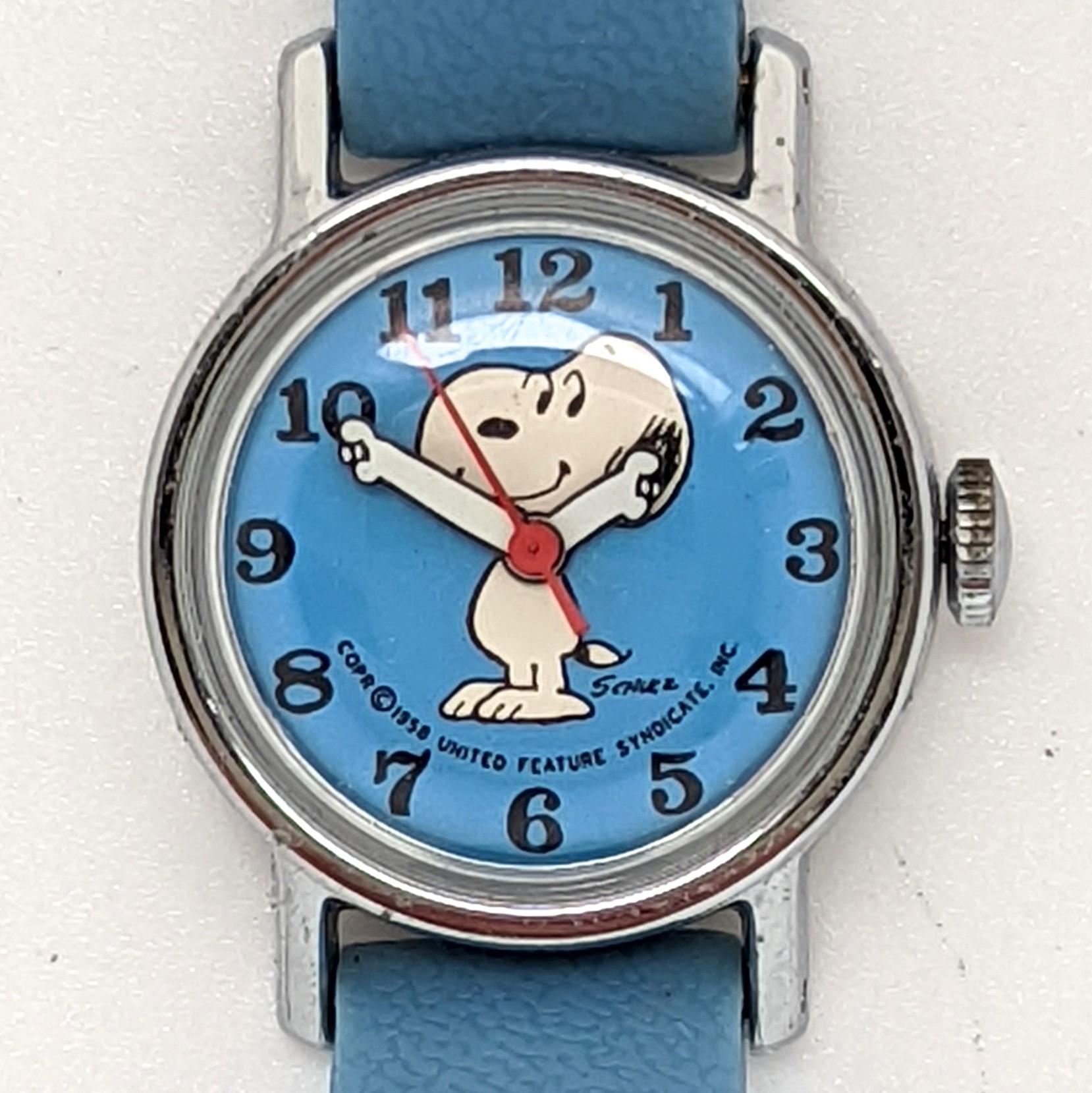 39013 10076 Timex Blue Peanuts Snoopy Petite Character Watch 1976 | Vintage  Timex Watches