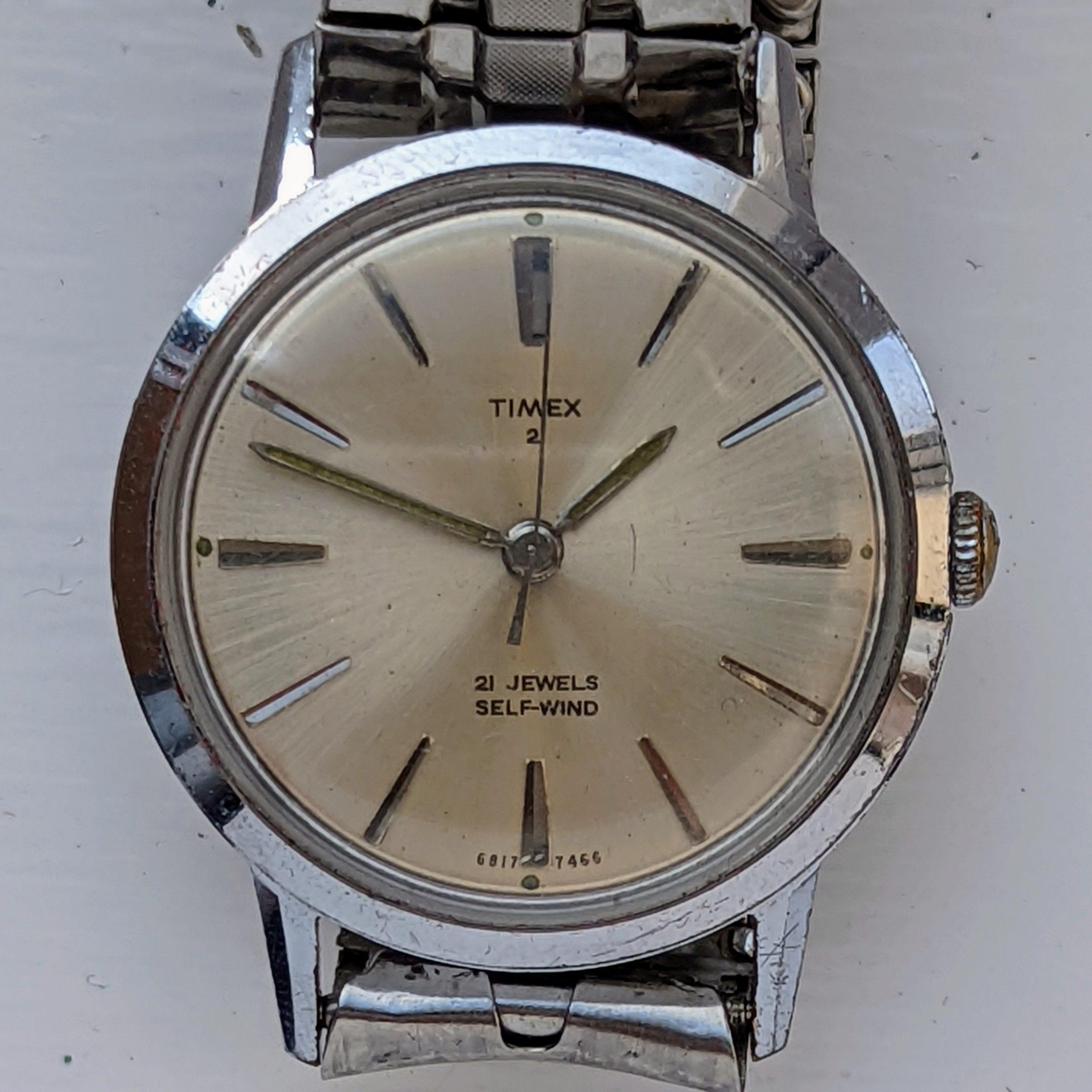 Vintage Timex 21 Jewel 6817-7466 Prestige Self-Wind 1966