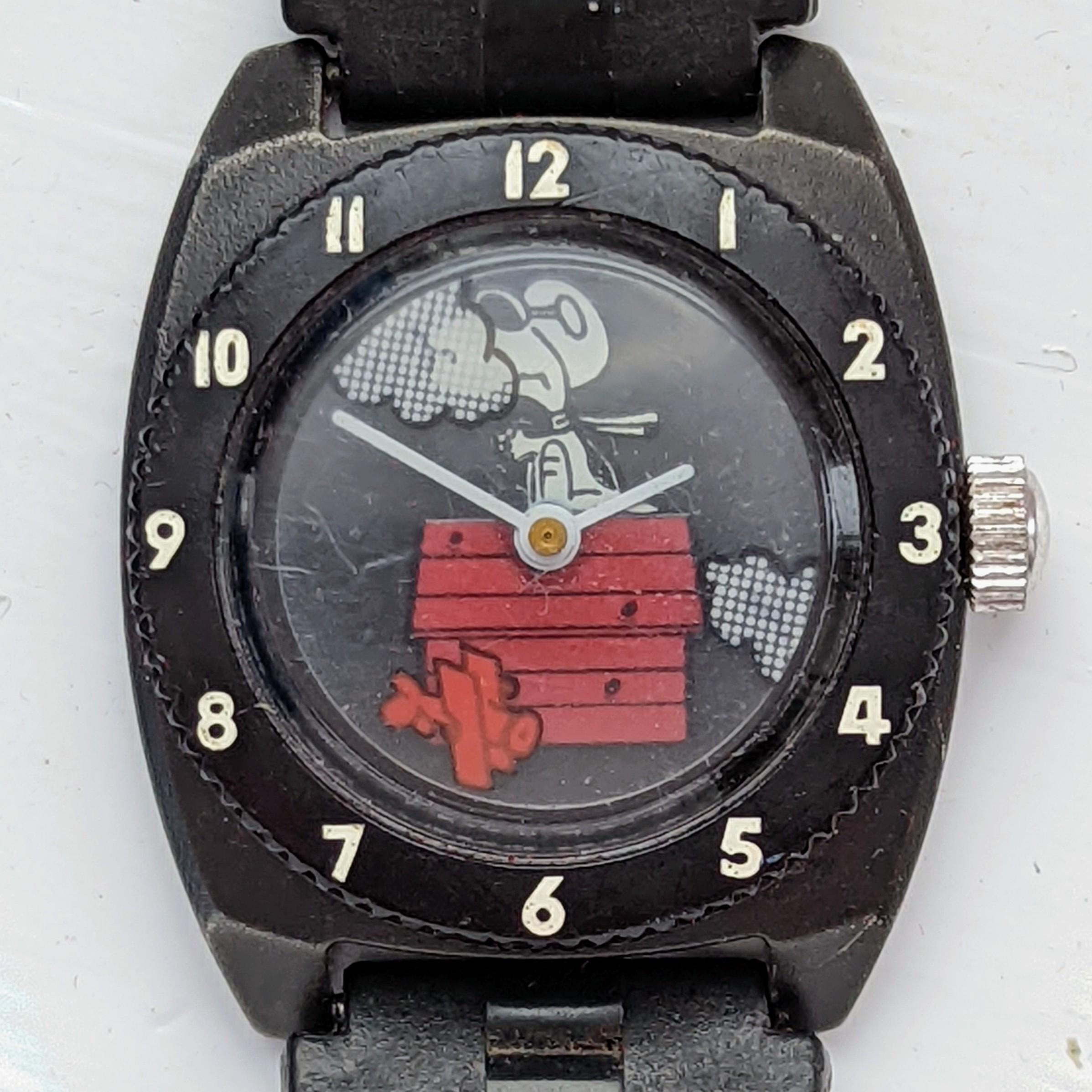 Vintage Timex Sprite 84119-02479 Peanuts Snoopy Flying Ace 1979