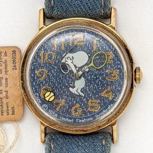 Timex Snoopy Tennis Character Watch Denim 86218 10479 [1979]