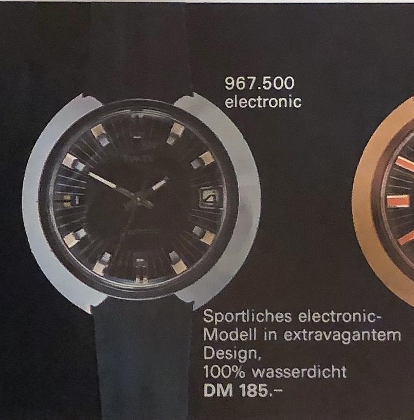Timex electric watch 96750 8771 1971