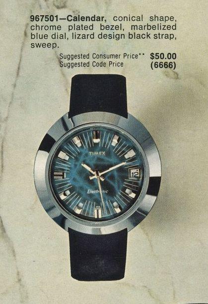 Timex electronic watch 96750 8772 1972