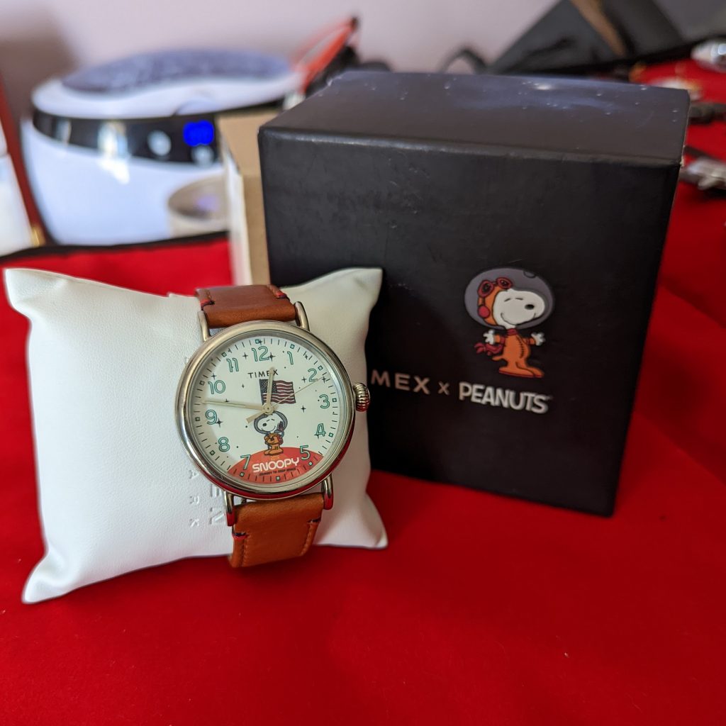 timex x space snoopy watch