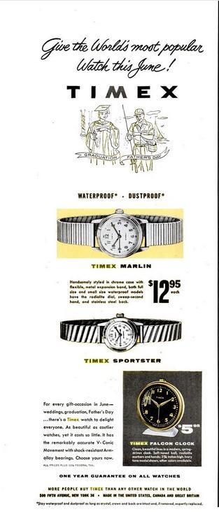 Timex Ad Life Magazine 13 Jun 1955