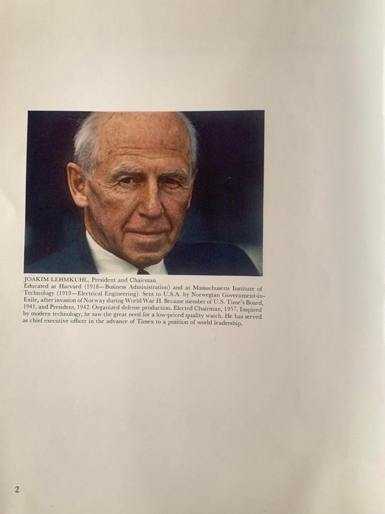 1968 Timex corporate brochure