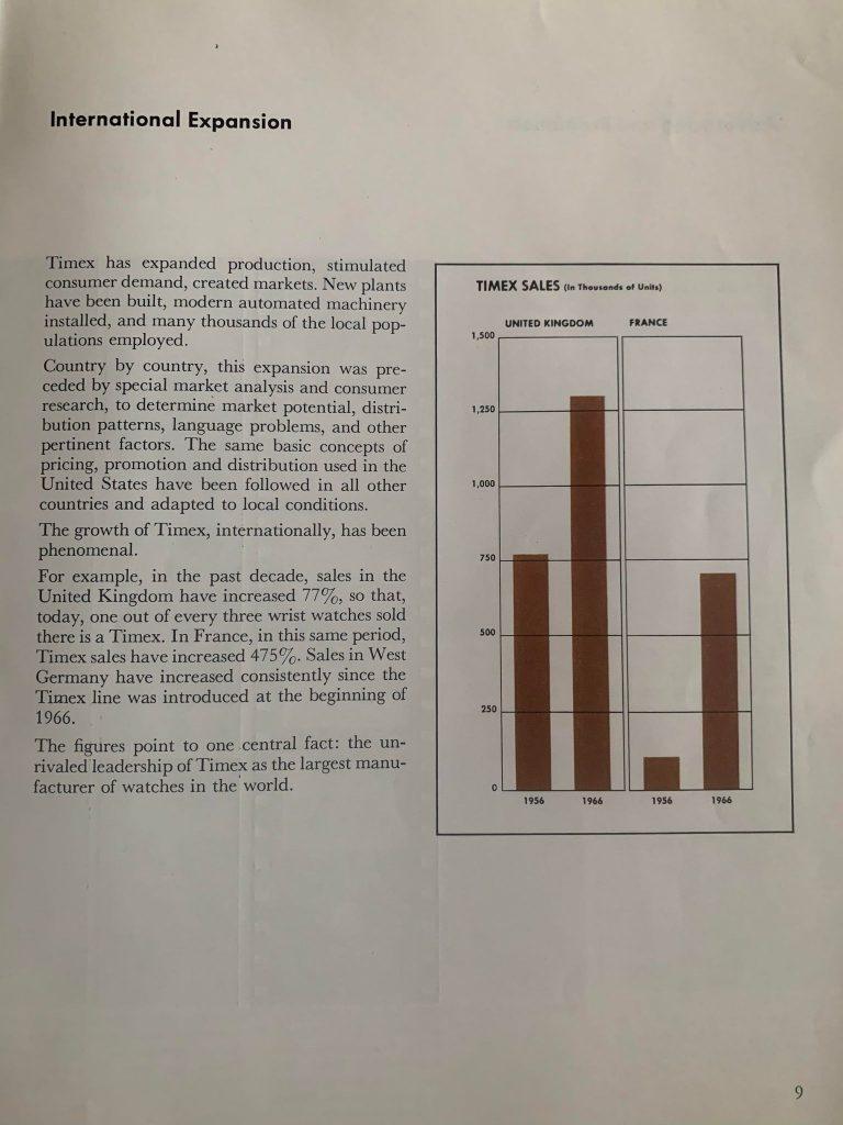 1968 Timex corporate brochure