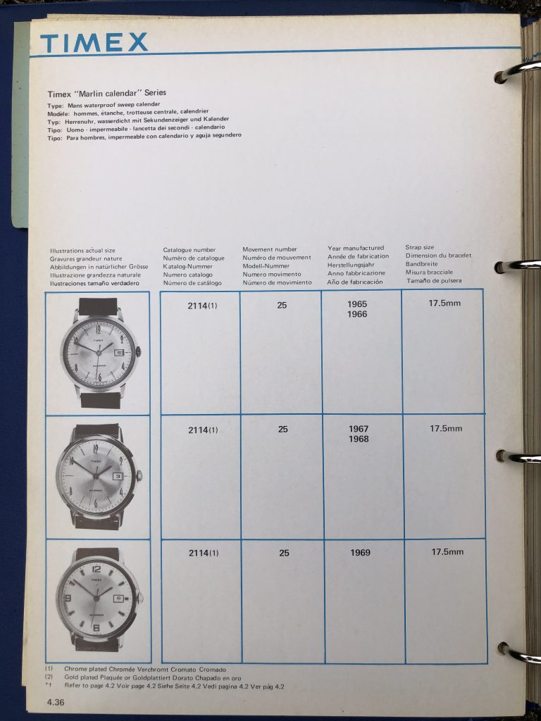 Timex 1963-1970 manual and catalog
