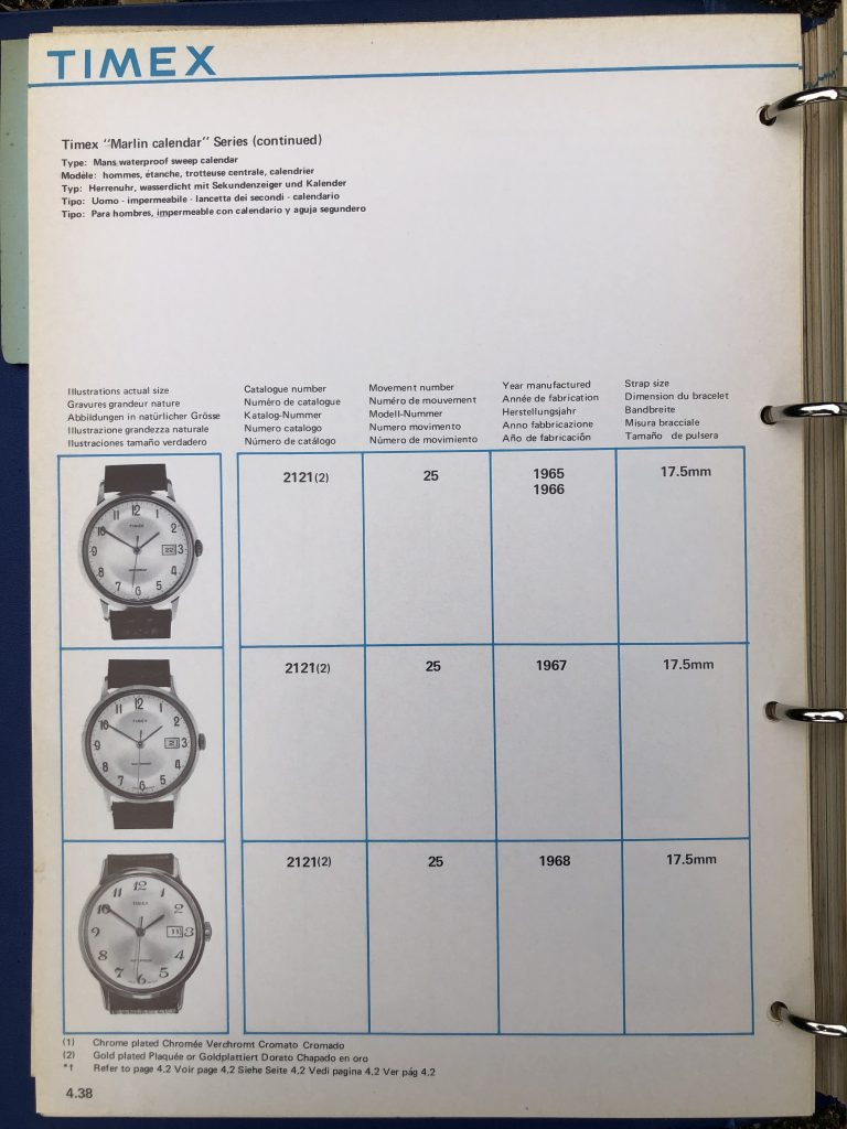 Timex 1963-1970 manual and catalog