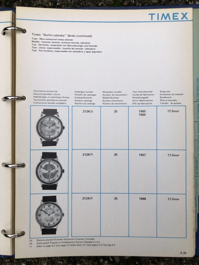 Timex 1963-1970 manual and catalog
