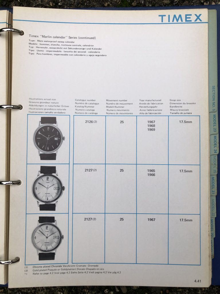 Timex 1963-1970 manual and catalog