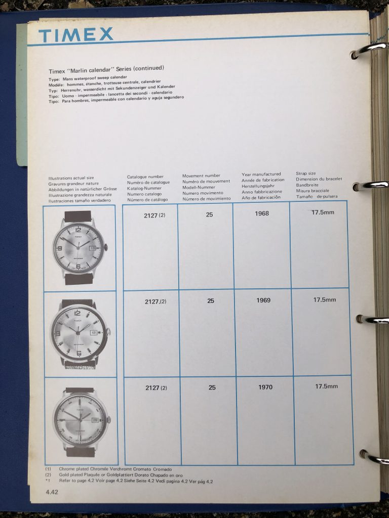 Timex 1963-1970 manual and catalog