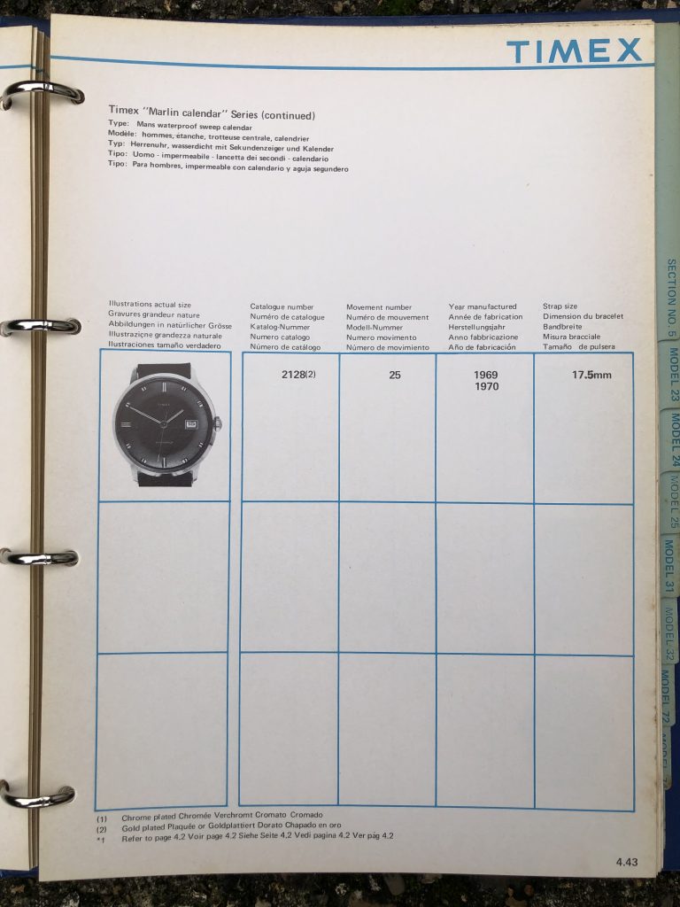 Timex 1963-1970 manual and catalog