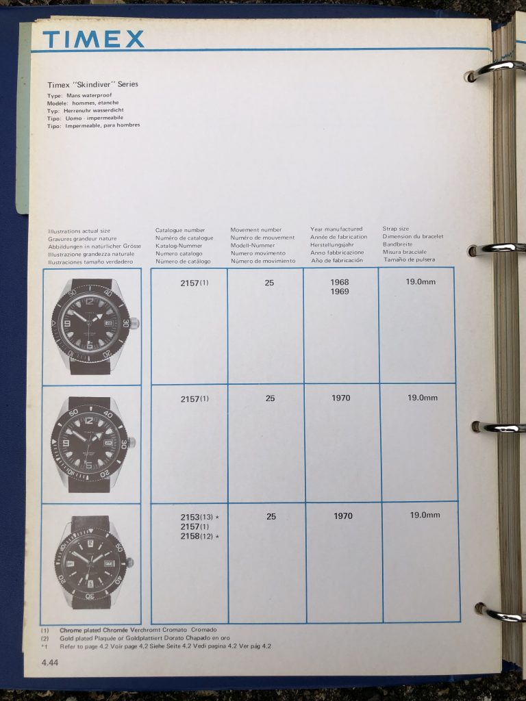 Timex 1963-1970 manual and catalog