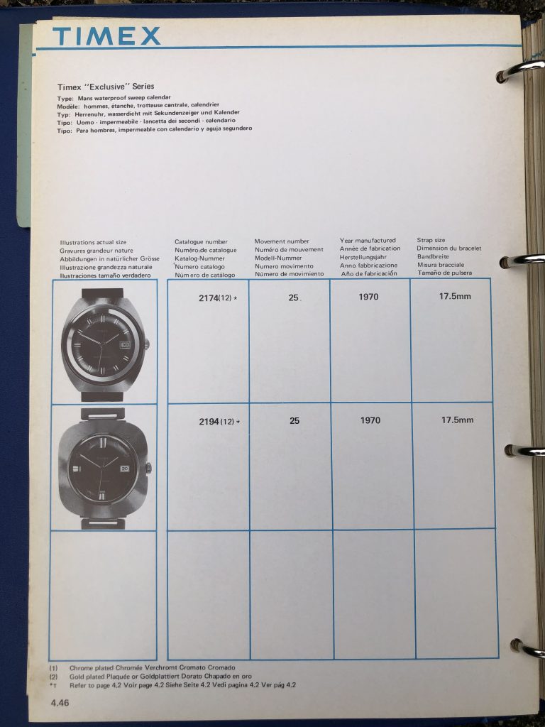 Timex 1963-1970 manual and catalog