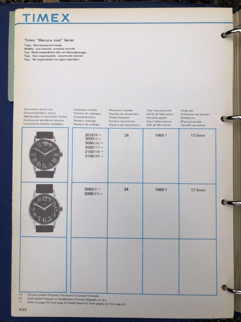 Timex 1963-1970 manual and catalog