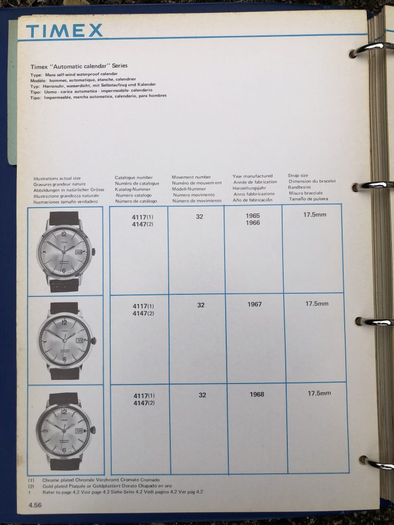 Timex 1963-1970 manual and catalog