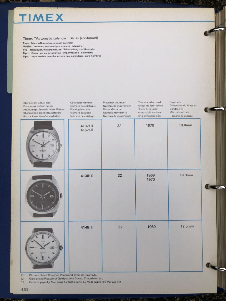 Timex 1963-1970 manual and catalog