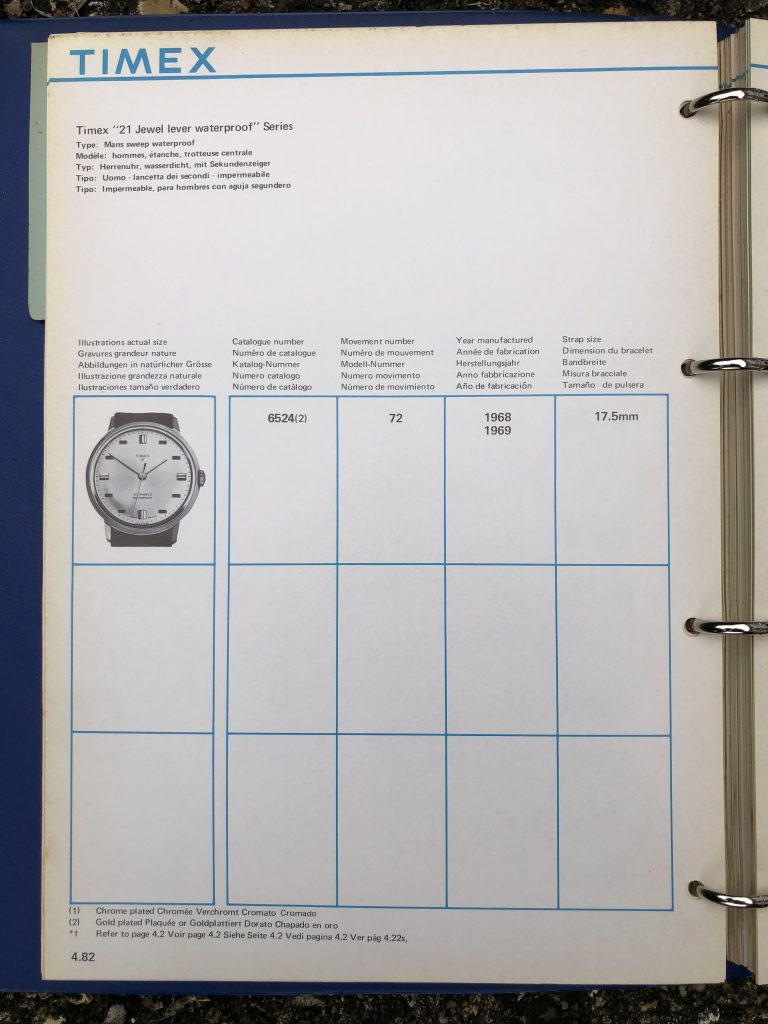 Timex 1963-1970 manual and catalog
