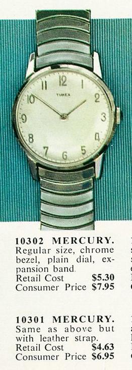 1961 timex mercury ref. 1030 2261 / 2461
