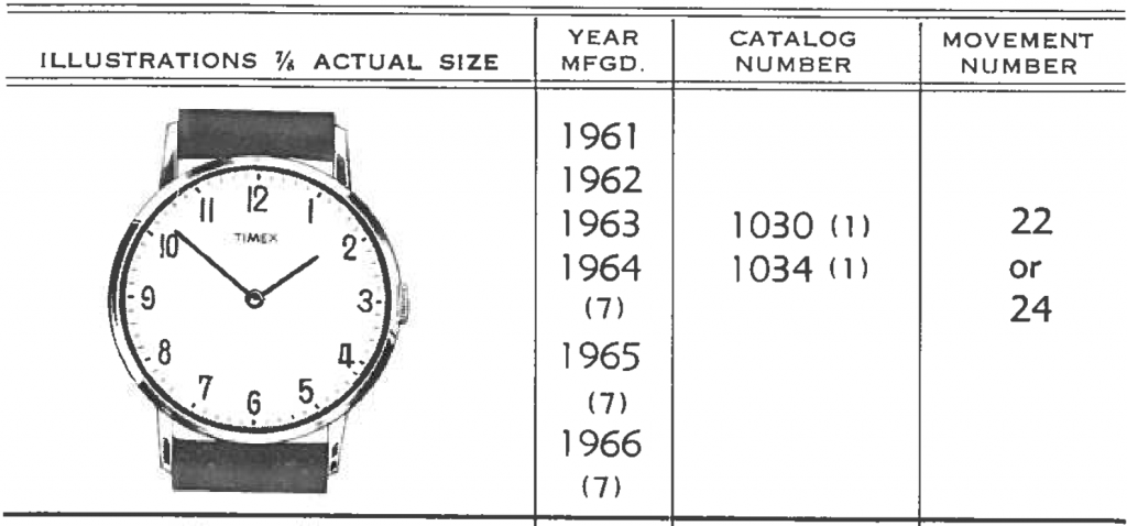 timex mercury 1030