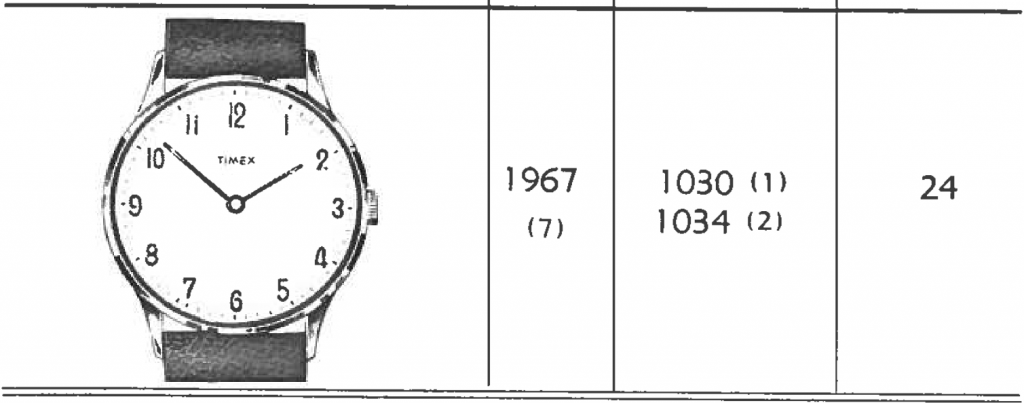 1967 Timex Mercury 1030 / 1034 2467