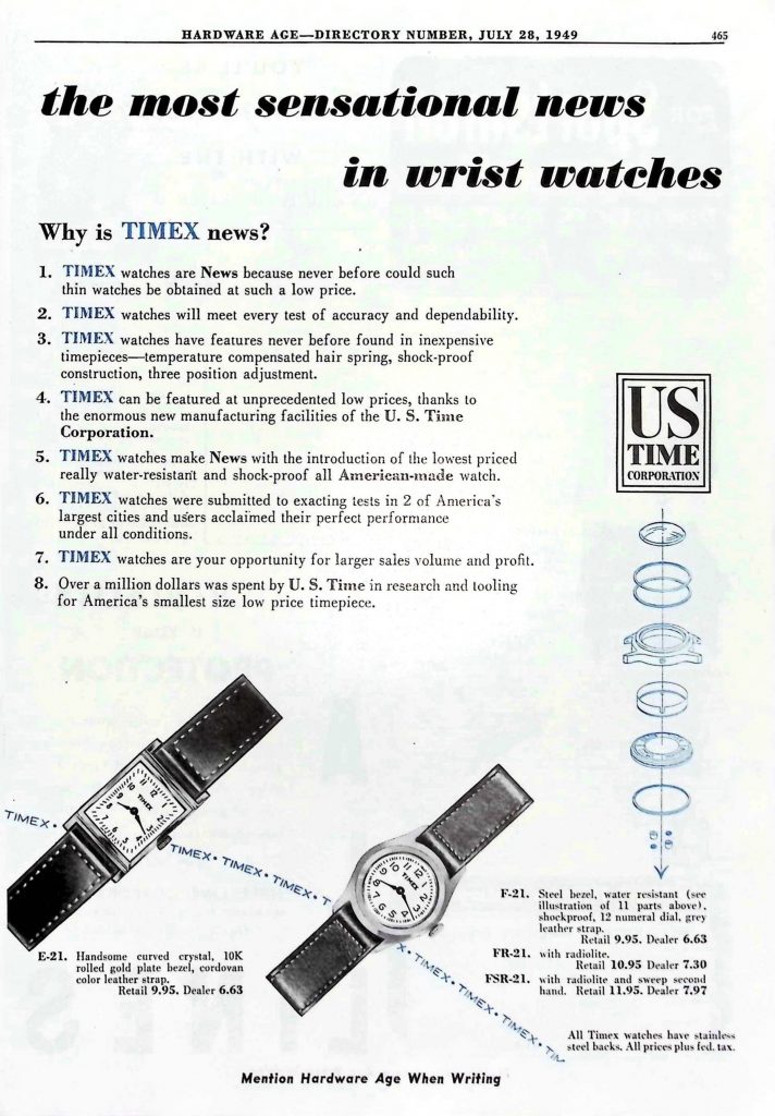 1949 Timex ad page 2