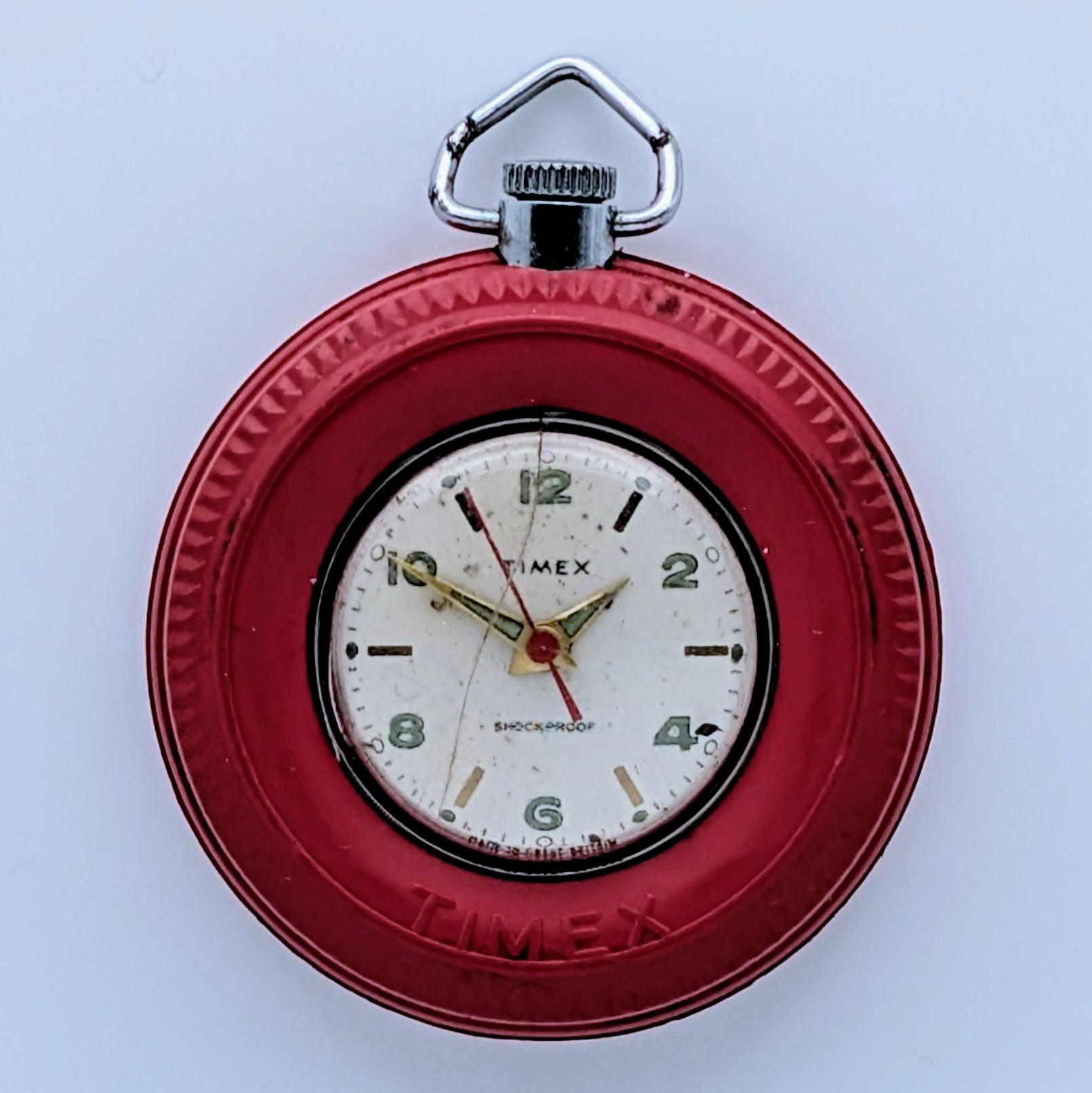 1917 2464 red timex key ring watch 1964
