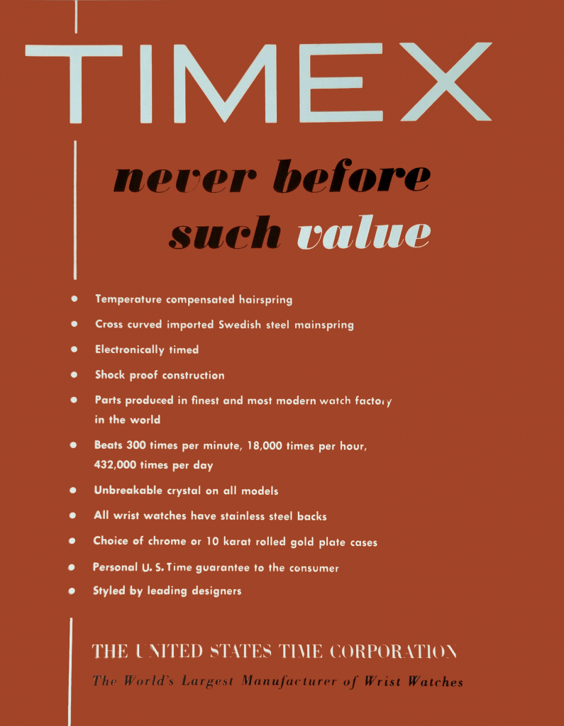 1950 timex catalog