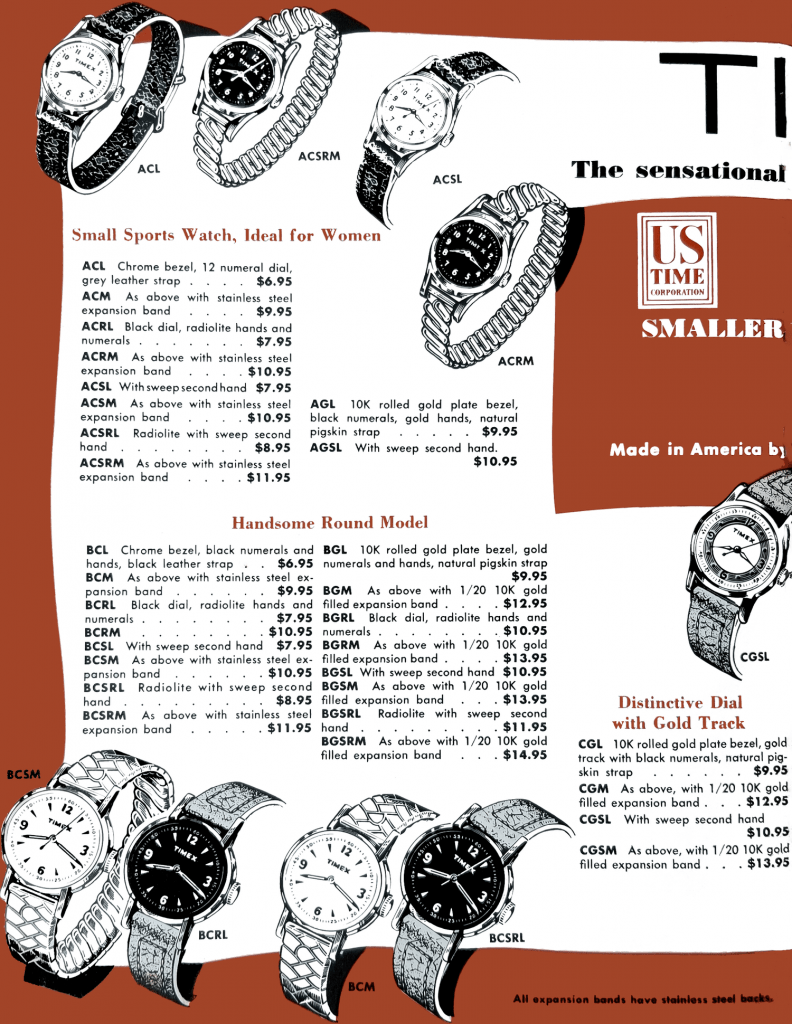 1950 timex catalog