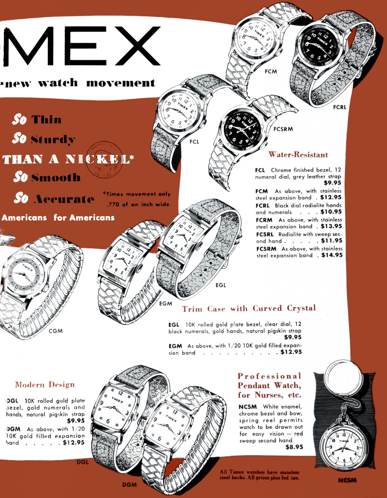 1950 timex catalog