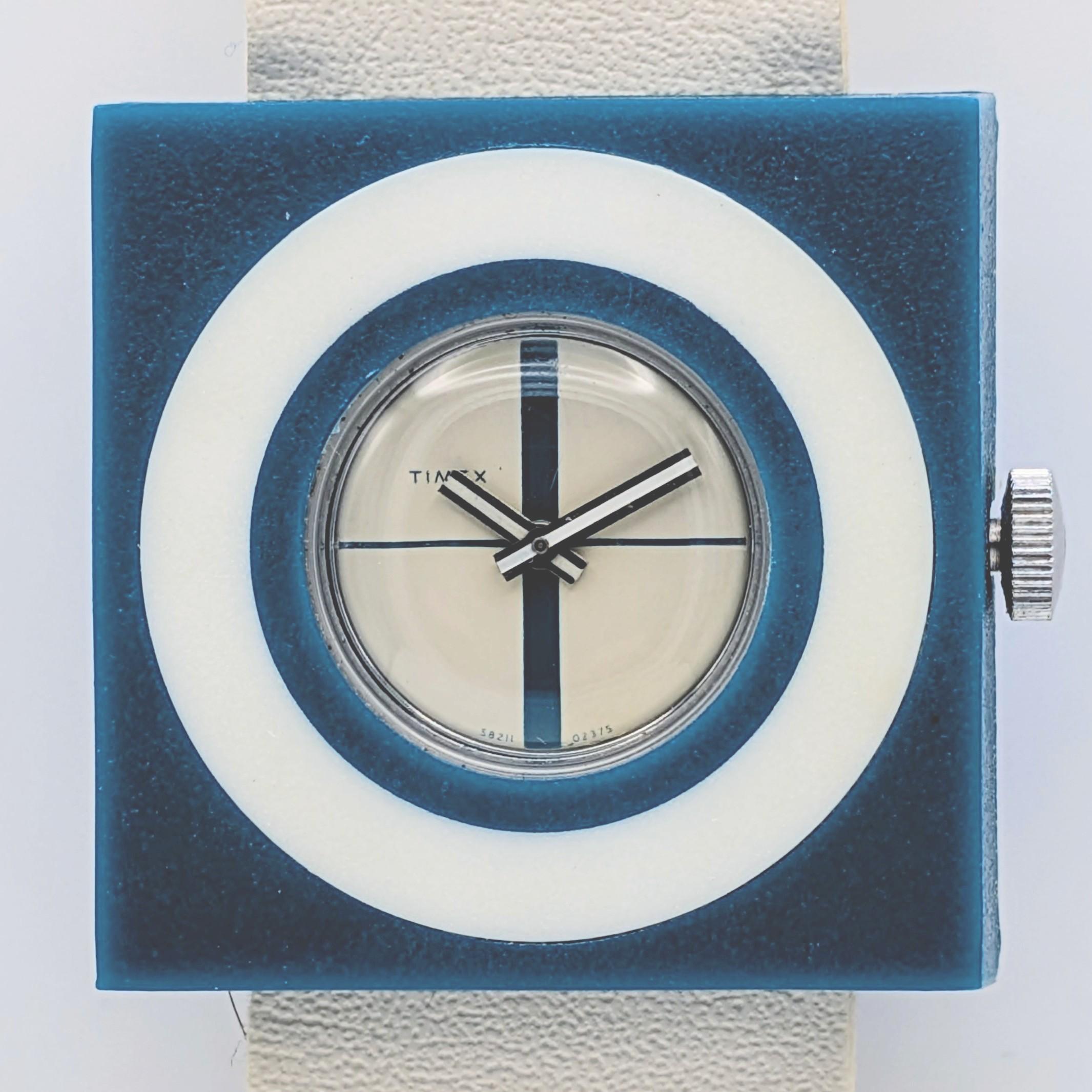 23219 2375 Timex Blue Fun Timer Watch 1975