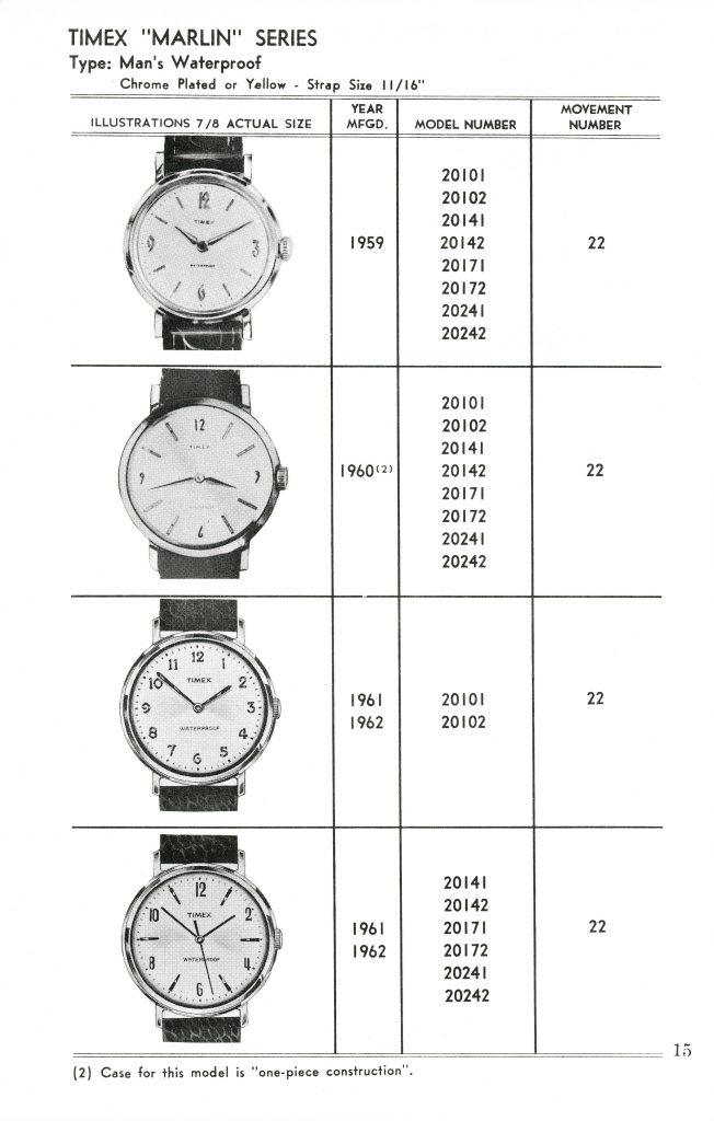 1959 to 1961 Timex Manual