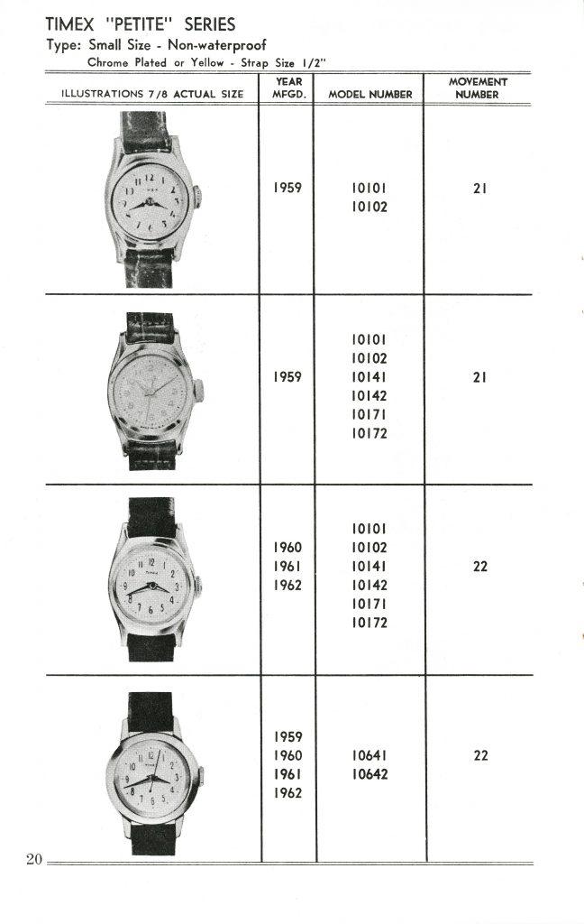 1959 to 1961 Timex Manual
