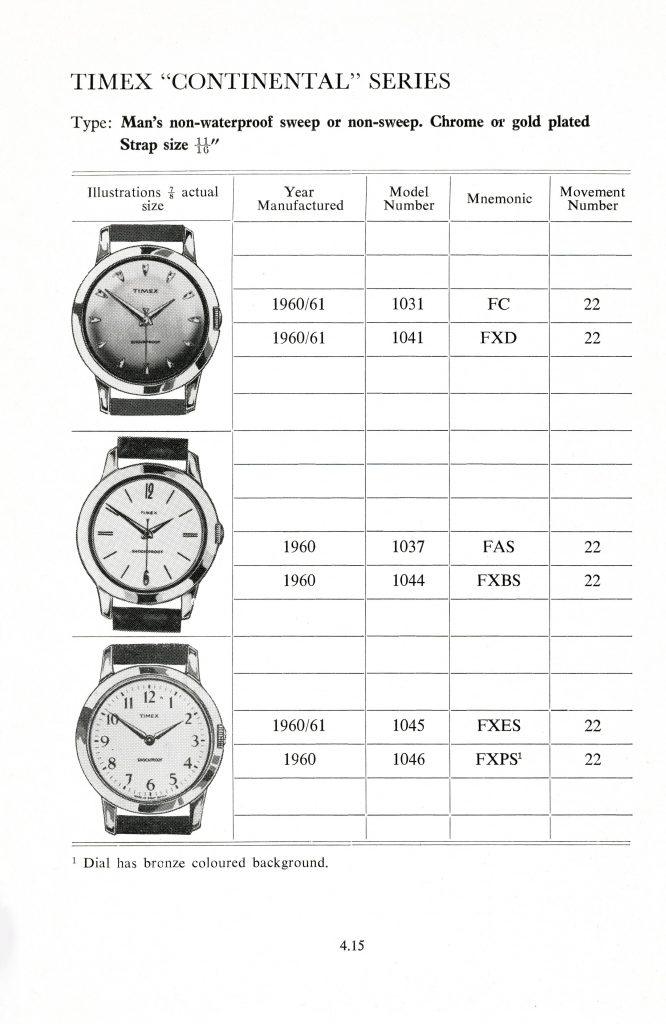 1960 - 1968 timex manual
