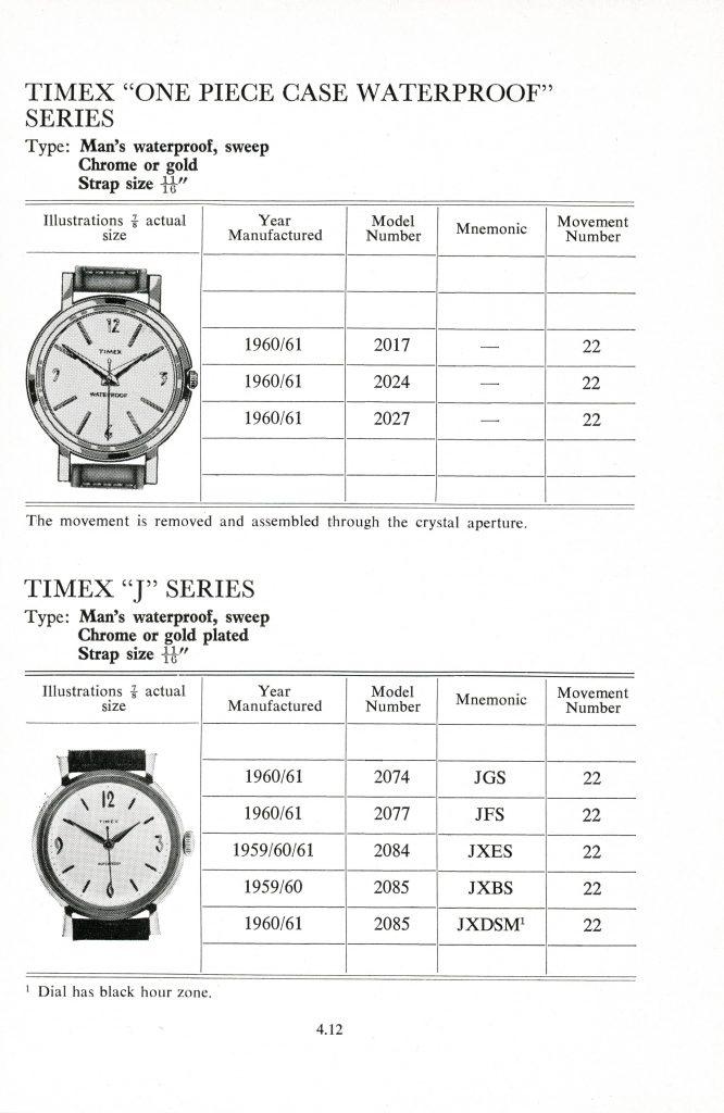 1960 - 1968 timex manual