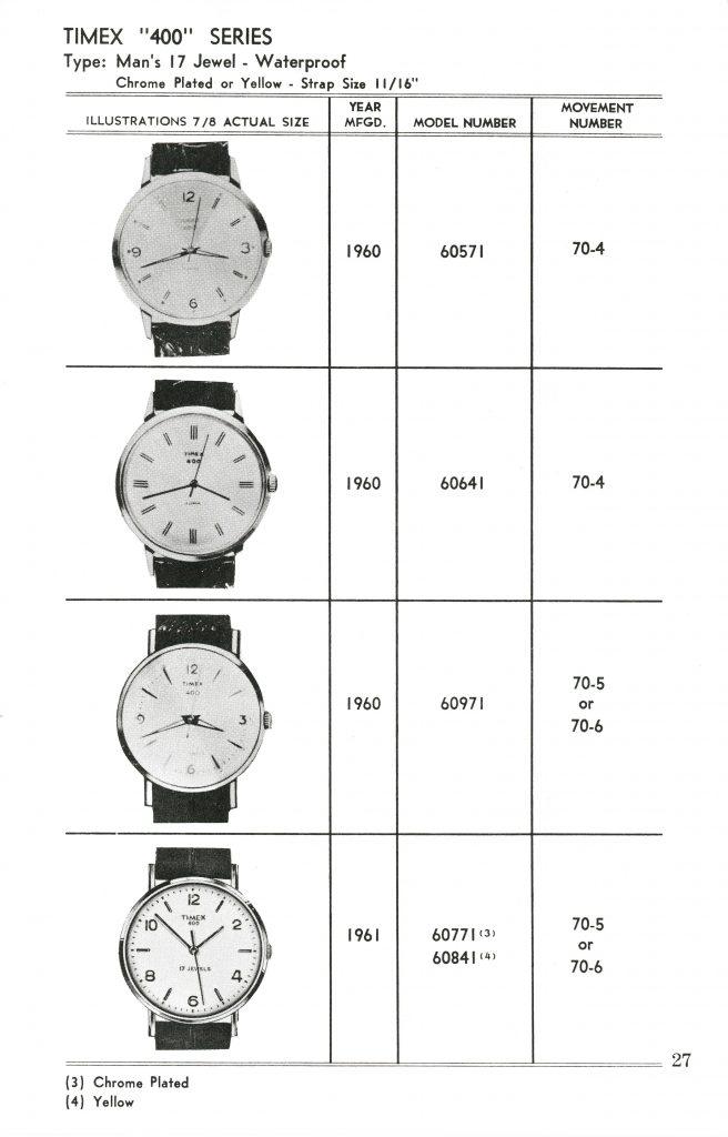 1959 to 1961 Timex Manual