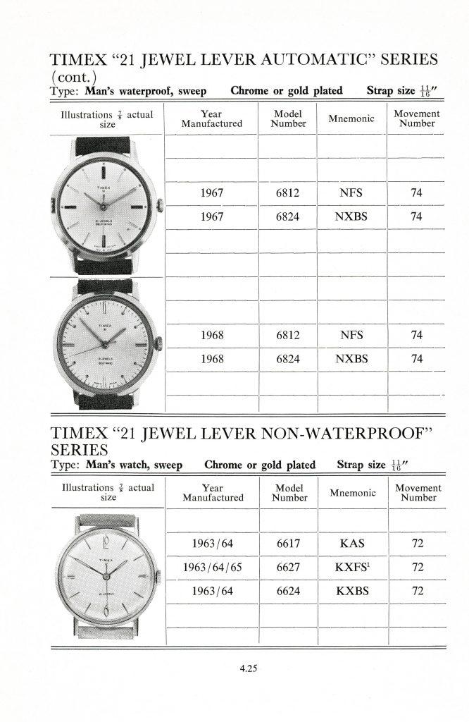 1960 - 1968 timex manual
