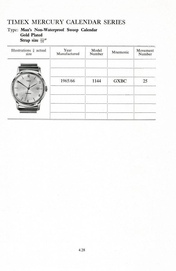 1960 - 1968 timex manual