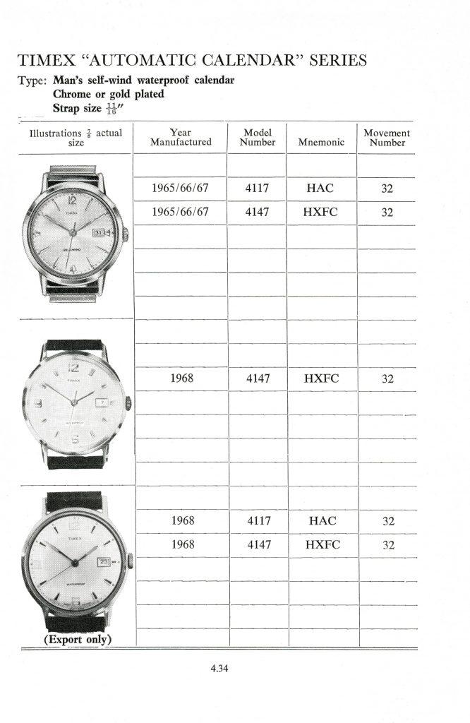 1960 - 1968 timex manual