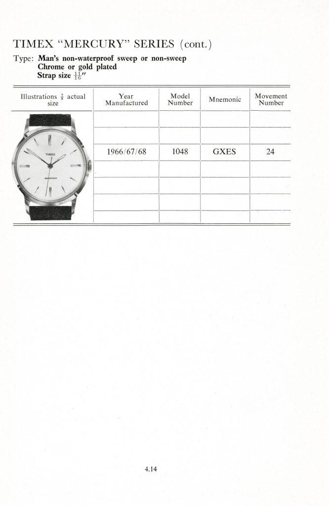 1960 - 1968 timex manual