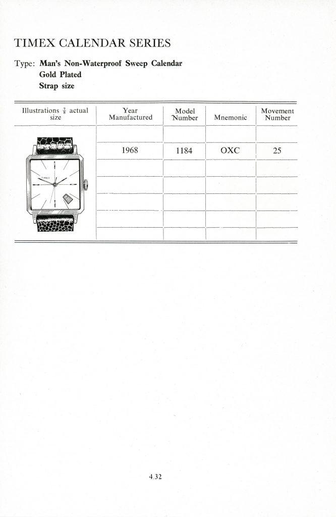 1960 - 1968 timex manual