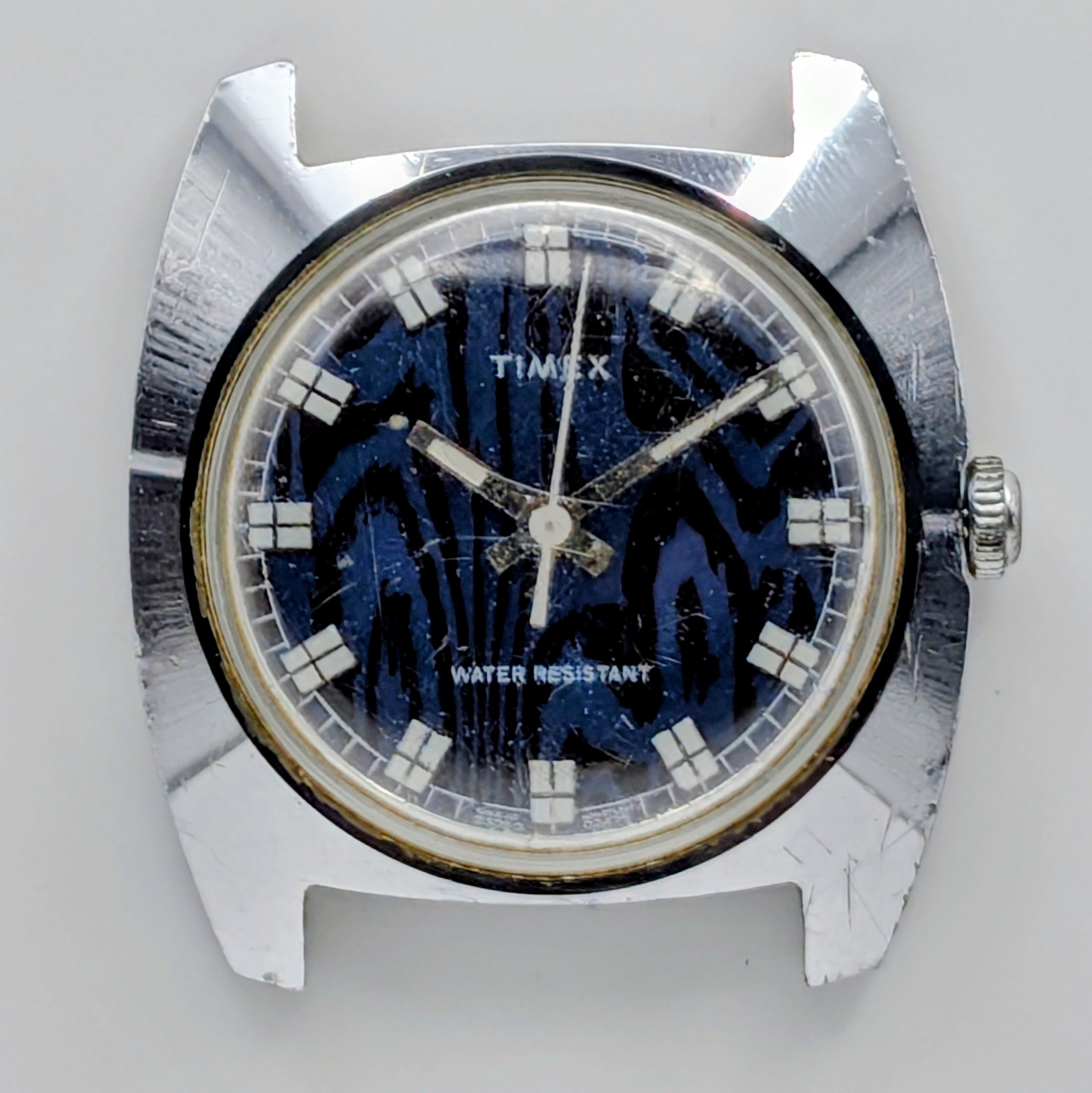 Timex Marlin Watch, Moire Dial 23050 02475 [1975]